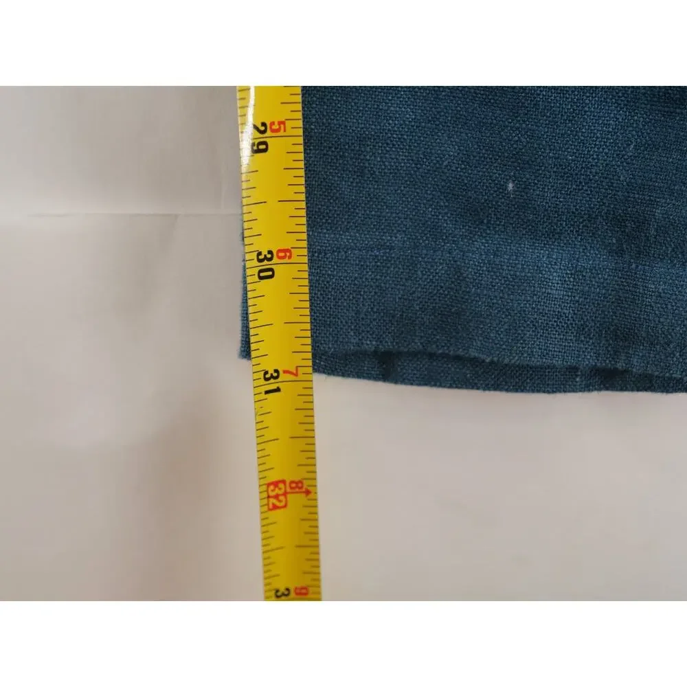 Alex Crane NWT Men's 30x31 Teal 100% Linen Flat Front Straight Leg Pants